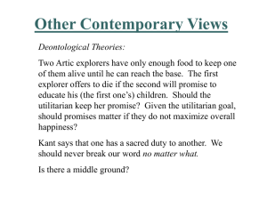 Other Contemporary Views Deontological Theories