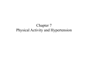 Chapter 7 Physical Activity and Hypertension