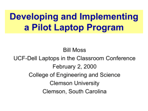 Developing and Implementing a Pilot Laptop Program