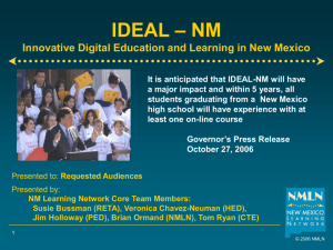 IDEAL – NM (Innovative Digital Education and Learning in New