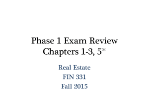 Phase 1 Exam Review Chapters 1-3, 5