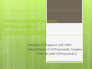 Introduction to Pediatric Orthopaedics