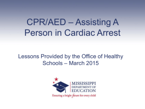 Power-point - CPR/AED – Assisting A Person in Cardiac Arrest