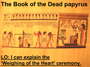 Weighing of the Heart Payrus (powerpoint 1.69 mb)