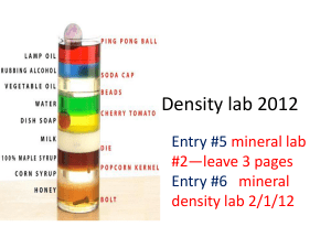Density lab 2012
