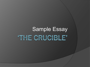 Crucible essay