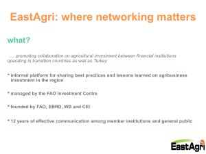 EastAgri: where networking matters