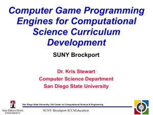 Computer Game Programming Engines for Computational Science