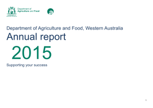 Notes to the financial statements - Department of Agriculture and Food