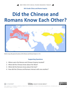 Did the Chinese and Romans Know Each Other?