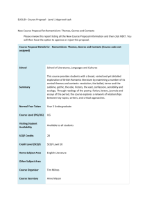 Romanticism: Themes, Genres and Contexts