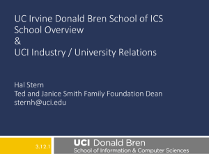 UC Irvine Donald Bren School of ICS School Overview