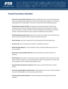 Fraud Prevention Checklist