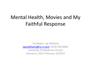 Mental Health and our Faithful Response
