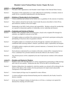 National Honor Society By-Laws