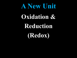 Oxidation and Reduction