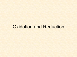 Ch. 5 Oxidation and Reduction