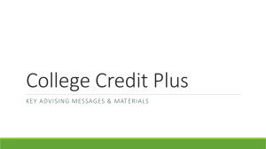 College Credit Plus PowerPoint