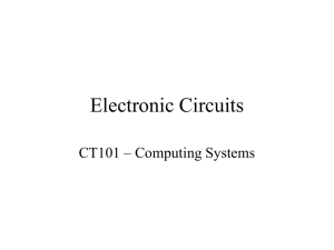 Voltage, electric current, resistance and power. Various electronic