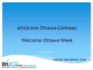 2012 artsScene Ottawa-Gatineau Strategic Plan