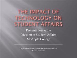 The Impact of Technology on Student Affairs