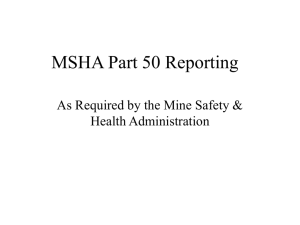 MSHA Part 50 Reporting