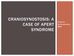 Craniosynostosis: a case of Apert Syndrome