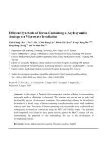 Efficient Synthesis of Boron-Containing *