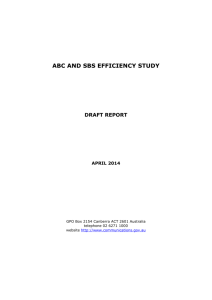 ABC and SBS Efficiency Study - Department of Communications
