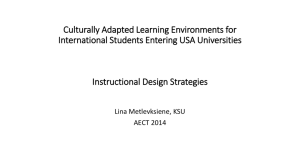 Culturally Adapted Learning Environments for International Students