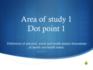 Area of study 1 Dot point 1