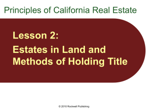 Chapter 2 - Real Estate