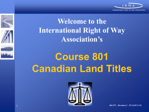 Power Point Presentation only - International Right of Way Association