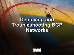 Deploying and troubleshooting BGP