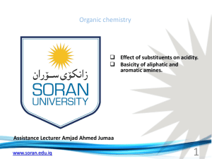 Assistance Lecturer Amjad Ahmed Jumaa Effect of substituents on