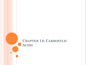 Chapter 19: Carboxylic Acids