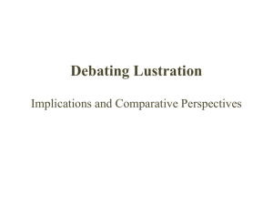 Debating Lustration Implications and Comparative Perspectives