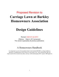 Summary of Changes to Design Guidelines of October 9, 2002
