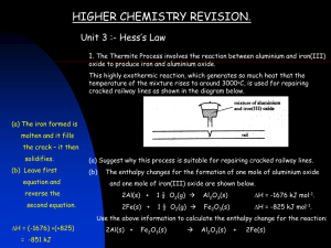 higher chemistry revision. - Deans Community High School
