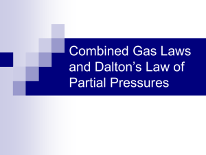 Combined Gas Laws and Dalton's Law of Partial