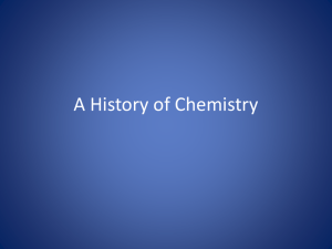 chemistry history