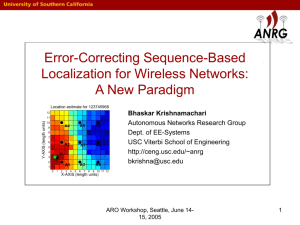 Error-Correcting Sequence-Based Localization for Wireless Ad Hoc