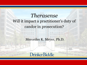 Therasense Will it impact a practitioner's duty of candor in