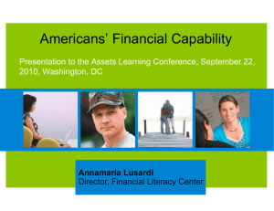 Financial Capability in the United States
