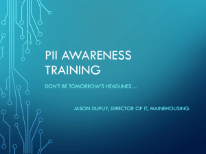 PII Awareness Training 2015 II