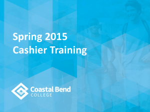 Spring 2015 Cashier Training