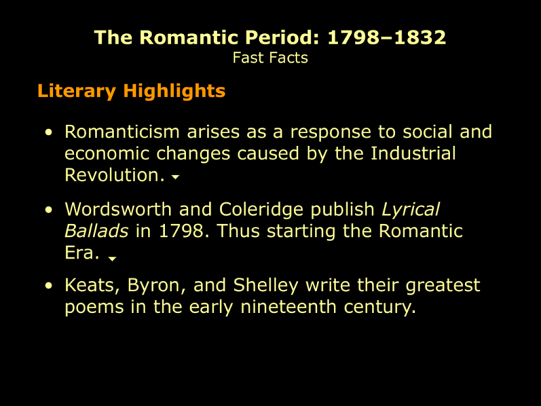 the-romantic-period-1798-1832-fast-facts