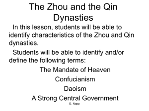 The Zhou and the Qin Dynasties