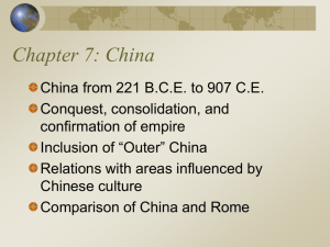 The World's History, 3rd ed. Ch. 7: China