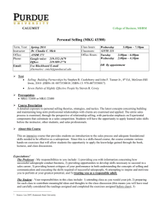 MKG 43300 - Purdue University Calumet